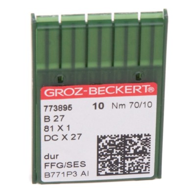 Иглы GROZ-BECKERT DCx27 (Bx27) FFG/SES №70/10 (уп.10шт.) (0)