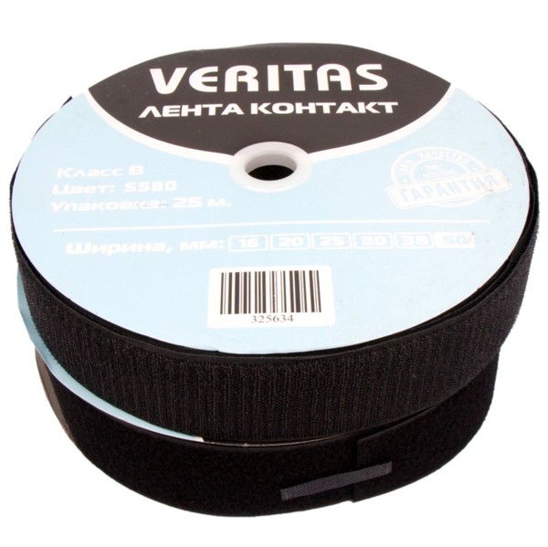 Лента контакт цв черный 50мм (боб 25м) B Veritas4
