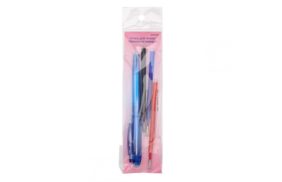 410109 ручка для ткани термоисчезающая с набором стержней (белый/розовый/чёрный/синий) бс купить по цене 250 руб - в интернет-магазине Веллтекс | Тула
